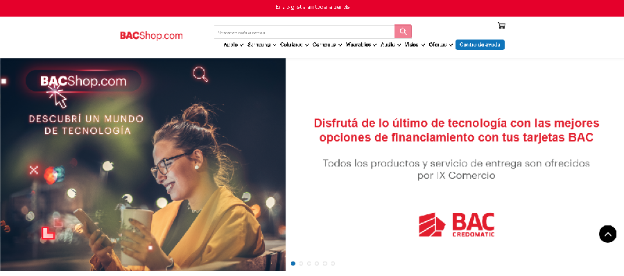 BAC amplía servicios y lanza nueva tienda de e-commerce