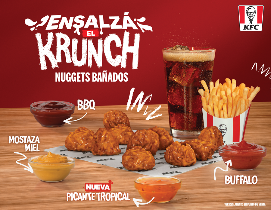 KFC Costa Rica lanza Nuggets & Alitas Bañadas con nueva salsa picante tropical
