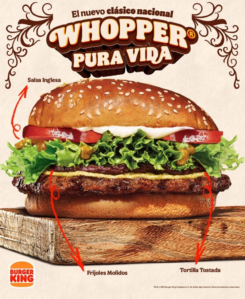 Burger King celebra la independencia de Costa Rica con el regreso del WHOPPER® Pura Vida