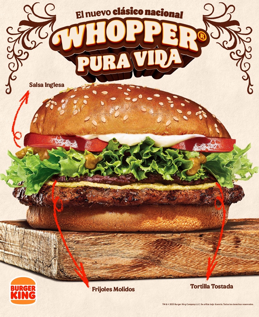 Burger King celebra la independencia de Costa Rica con el regreso del WHOPPER® Pura Vida