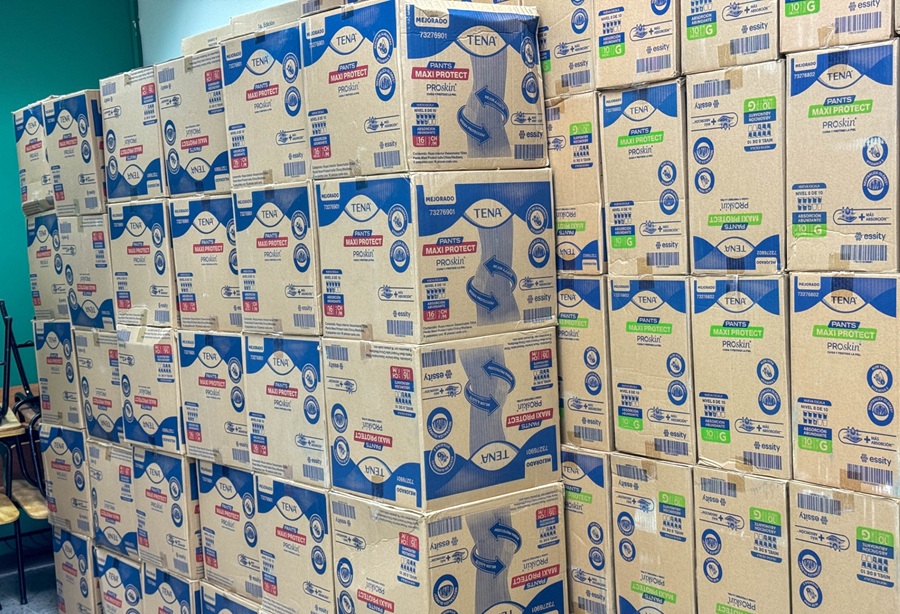 Hospital Blanco Cervantes recibe importante donación de 22 mil pañales para sus pacientes